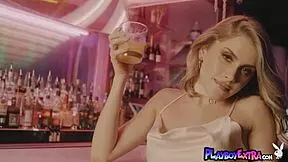 This passionate all-natural blonde teen began posing on the bar counter, slowly undressing to reveal her small tits