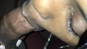 Young black teen 18+ deepthroat sloppy head mov in homemade ebony ghetto scene