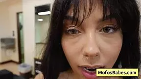 hey that teen brunette bianca bangs gets her shaved juicy cunt licked and ass too by billy boston