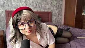 Descriptive ASMR session with naughty college girl in costumes