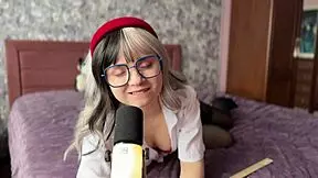 Descriptive ASMR session with naughty college girl in costumes