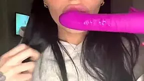 horny british girl masturbates with toy