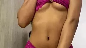 Did This Hot Petite 18+ Girl Get Too Excited In Her Chair With Pink Underwear?