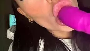 horny british girl masturbates with toy