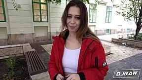 Petite Hungarian Mia De Vil Performs Messy Blowjob On Big Cock With Small Natural Tits