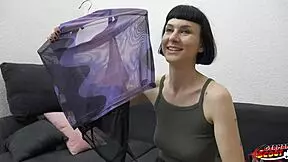 German scout picks up tall skinny french girl delfine dahlia for casting