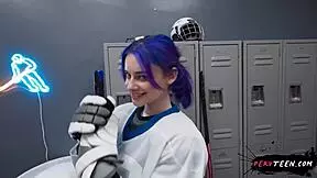 sneaky sex in locker room turns wild