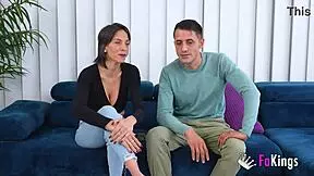 spanish couple's brunette hottie introduces and enjoys time with her boyfriend for us