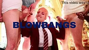 British Teen's First Spitroast Blowjob!