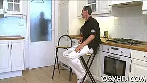 old cat explores youthful 18+ aperture with rough blowjob