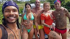 so these young crossdressers are out having group fun in public during the day