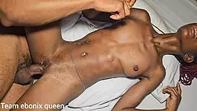 Oh one touch and she wets the whole place. This ebony amateur bends over for doggystyle fucking and squirting with her lover.