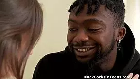 so this busty maid takes on an extra shift riding that big black cock in interracial action with her natural tits bouncing