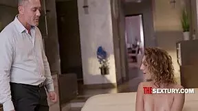 tiny girl invites a peeping stranger for some casual conversation