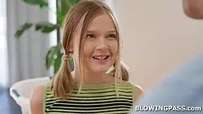 Teen Babe Gives Sloppy Blowjob To Crew! Licks And Chokes On Monster Cock