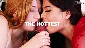 British Teen's First Spitroast Blowjob!