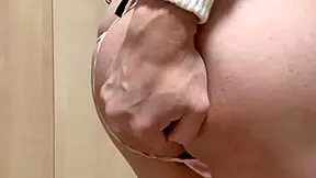 i uh tried on this cute outfit and uh played with my anal using buttplug in ponytail...