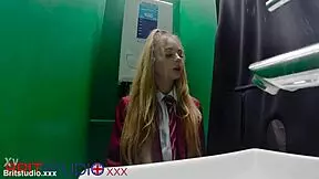 gloryhole teen student sucks cock