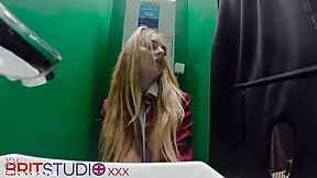 gloryhole teen student sucks cock