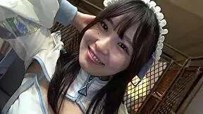 アイドルなりたいならヤらせろ！芸能志望の美女にサイバーメイド着せて中出しsex！【るな 20 】