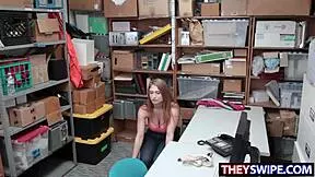 Stepmum watching stepdaughter gets nailed by cop at work