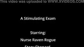 Stacy Shepard undergoes stimulating exam.