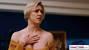 big tits cougar stepmom tongues her teen stepdaughter's pussy