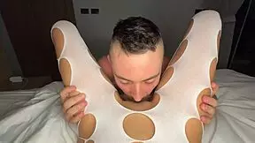 Hot blonde girlfriend fucked hard by friend, she whispers