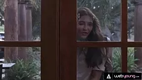 Naturally Stacked Bad Influence April Olsen Seduces Nerdy Petite 18+ Brunette Jane Wilde For Wild Scissoring!