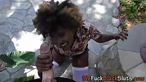 ebony teen babe rides cock in hardcore hd scene