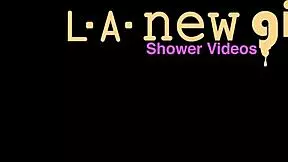 Elegant blonde enjoys sensual bath