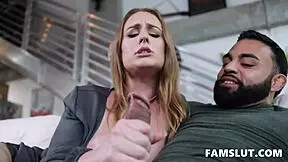 Step daughter daisy stone sucks her step daddys dick when step mom is away