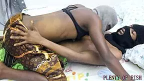 a skinny ebony teen dives into hardcore fingering sessions with blowjob and anal pounding