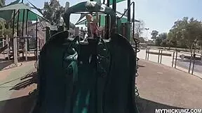 Juicy white booty bounces hard on fat big cock during fucking