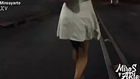 Chilean Teen Lifts Dress For Motorists On Garibaldi Overpass