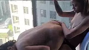 kashofficials gets fucked by renity love on balcony