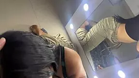 Girlfriend of my best friend sneaks into room to suck cock with huge cumshot in mouth