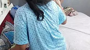 Having romantic morning sex with my cute housewife in missionary position