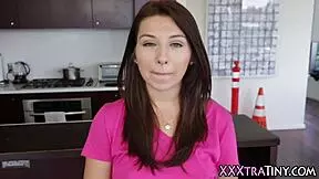 Petite Teen Dribbles Cum From Monster Cock!