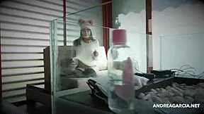 Sexy Latina Teen's Dirty Interview Turns Into Intense Masturbation Session