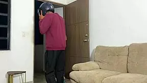 Busty Colombian Babe Fucks Skinny Delivery Guy For A Tip 😏