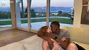 two redheads and a teen in a trailer swingers group