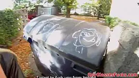 European Teen Gets Bent Over for Doggy Fucking Outdoors in POV Spycam Pickup Reality