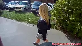 European Teen Gets Bent Over for Doggy Fucking Outdoors in POV Spycam Pickup Reality