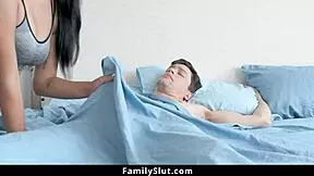 stepsis feels so tight as stepbro fucks her from behind, stepmom watching emotionally.