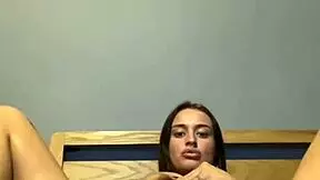 Slutty goth teen plays solo with anal