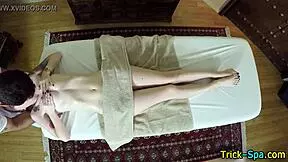 I-I Saw This Amateur Babe Getting Her Back Rubbed With Panties On Hidden Cam