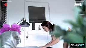 charity crawford freaks out when caught fingering her pussy