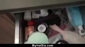 Stepbrother talks stepsister into bedroom roleplay session