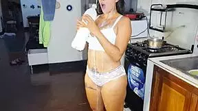 Teen pussy filled with milk from mommy's tits